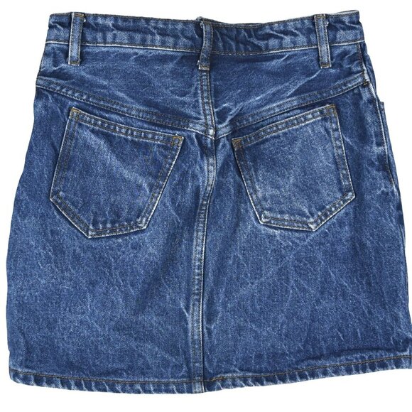 J. Galt 90's Y2K Vibe Mini Skirt Medium Blue Button fly Sz S (26-27) - Picture 2 of 7